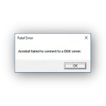Fatal Error: Acrobat Failed to Connect to a DDE Server