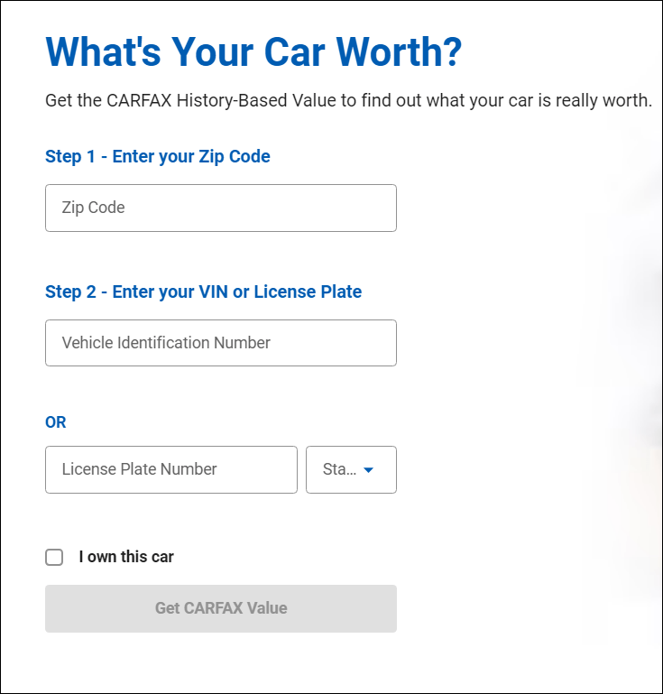 Carfax Value by VIN | Check How Much a Used Car is Worth