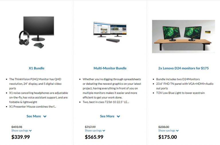 Save up to $300.00 on select monitors: Lenovo monitor deals in 2023