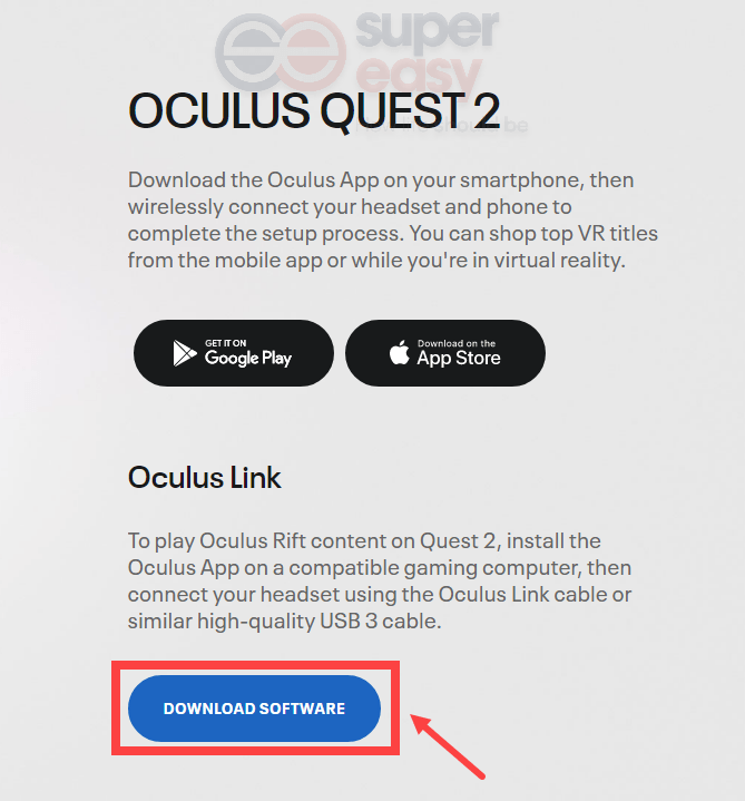 download Oculus Quest 2 software