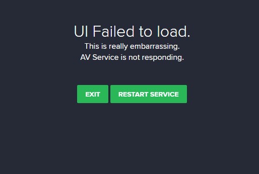 Avast UI Failed to Load [FIXED]
